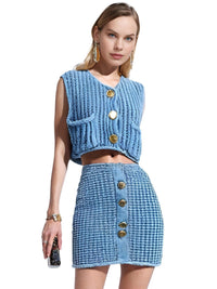 Thumbnail for Sleeveless Crop Sweater Vest Solid Loose Casual Sweater Vest Cable Knit Sweater Vest For Women -, Vests , Drestiny , Australia, Black, Brown, Canada, Cardigans, Dark Blue, Dark Brown, Green, L, Light Blue, M, Navy, New Zealand, Off White, Olive Green, Purple, Red, S, Sleeveless, Sweater Vests, Sweaters, United Kingdom, United States, Vests, White, Yellow , Drestiny , www.shopdrestiny.com