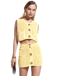 Thumbnail for Sleeveless Crop Sweater Vest Solid Loose Casual Sweater Vest Cable Knit Sweater Vest For Women -, Vests , Drestiny , Australia, Black, Brown, Canada, Cardigans, Dark Blue, Dark Brown, Green, L, Light Blue, M, Navy, New Zealand, Off White, Olive Green, Purple, Red, S, Sleeveless, Sweater Vests, Sweaters, United Kingdom, United States, Vests, White, Yellow , Drestiny , www.shopdrestiny.com