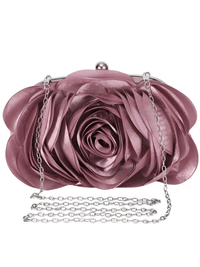 Thumbnail for Small Floral Satin Purse Women's -, Purses , Drestiny , Apricot, Australia, Beige, Black, Canada, Champagne, Clutches, Dark Green, Dark Purple, Deep Pink, Green, Handbags, Light Green, New Zealand, Pink, Purple, Purses, Red, Silver, Teal, United Kingdom, United States, Watermelon Red , Drestiny , www.shopdrestiny.com