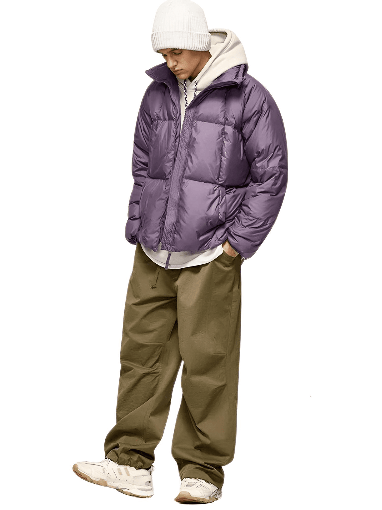 Solid Color Windproof White Duck Down Puffer Jackets for Men & Women -, Puffer Jackets , Drestiny , Australia, Black, Coats, FR, Green, Grey, Jackets, New Zealand, Pink, Puffer Jackets, Purple, United Kingdom, United States, White , Drestiny , www.shopdrestiny.com