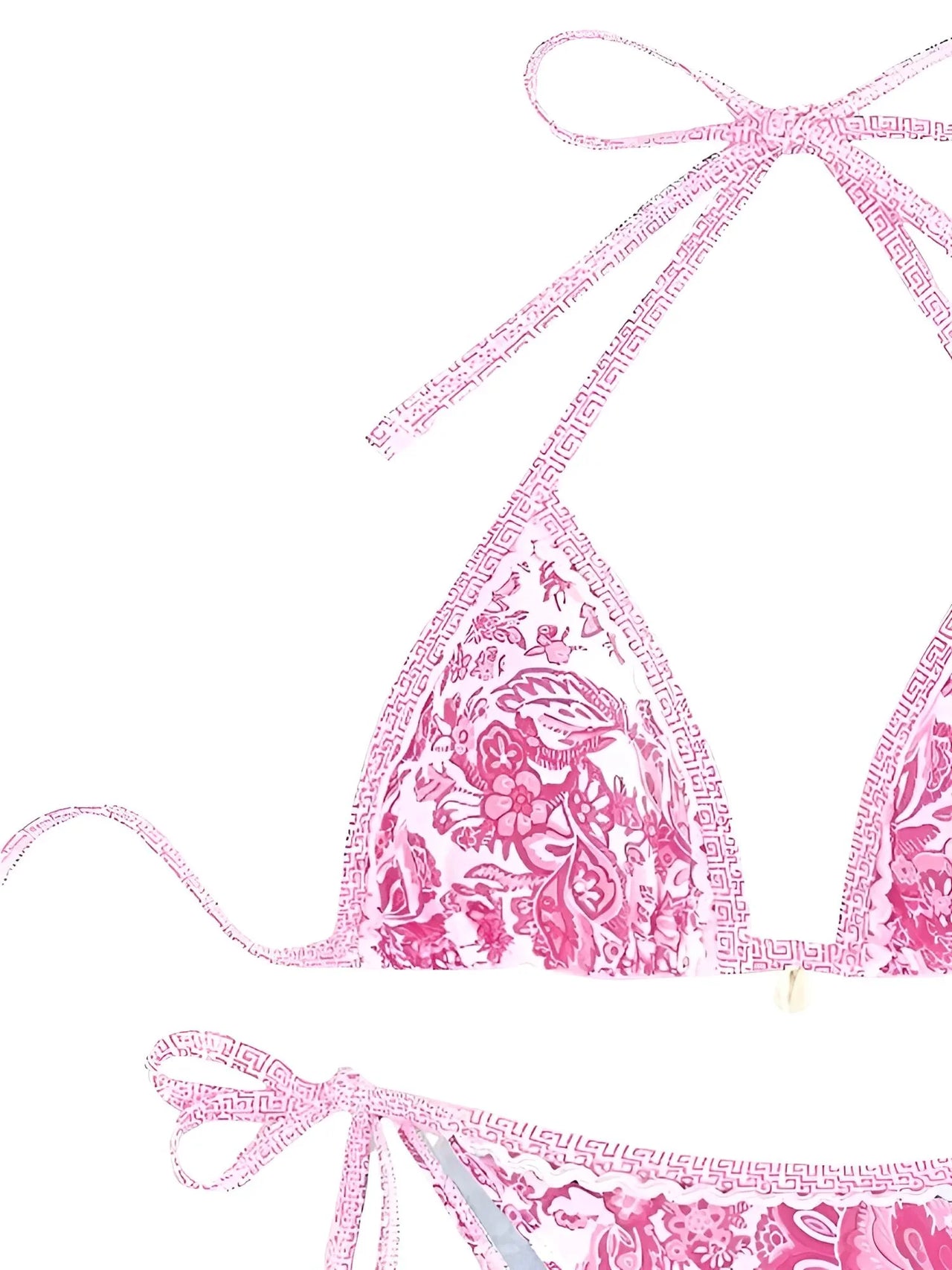 String Halter Triangle Two-Piece Bikini Women's Swimwear Female Swimsuit Bathers Bathing Swimming Suit Beachwear Summer, Drestiny, Bikinis, Swimwear, Women's Swimwear, S, M, L, United States, USA, Canada, Australia, New Zealand, United Kingdom, UK, Blue, Brown, Pink, Yellow, Green, Black, Red, Black-Red, halter triangle bikini, two piece halter swimsuit, triangle top bikini, halter neck swimwear, sexy triangle bikini, shopdrestiny.com