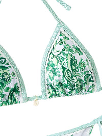 Thumbnail for String Halter Triangle Two-Piece Bikini Women's Swimwear Female Swimsuit Bathers Bathing Swimming Suit Beachwear Summer, Drestiny, Bikinis, Swimwear, Women's Swimwear, S, M, L, United States, USA, Canada, Australia, New Zealand, United Kingdom, UK, Blue, Brown, Pink, Yellow, Green, Black, Red, Black-Red, halter triangle bikini, two piece halter swimsuit, triangle top bikini, halter neck swimwear, sexy triangle bikini, shopdrestiny.com