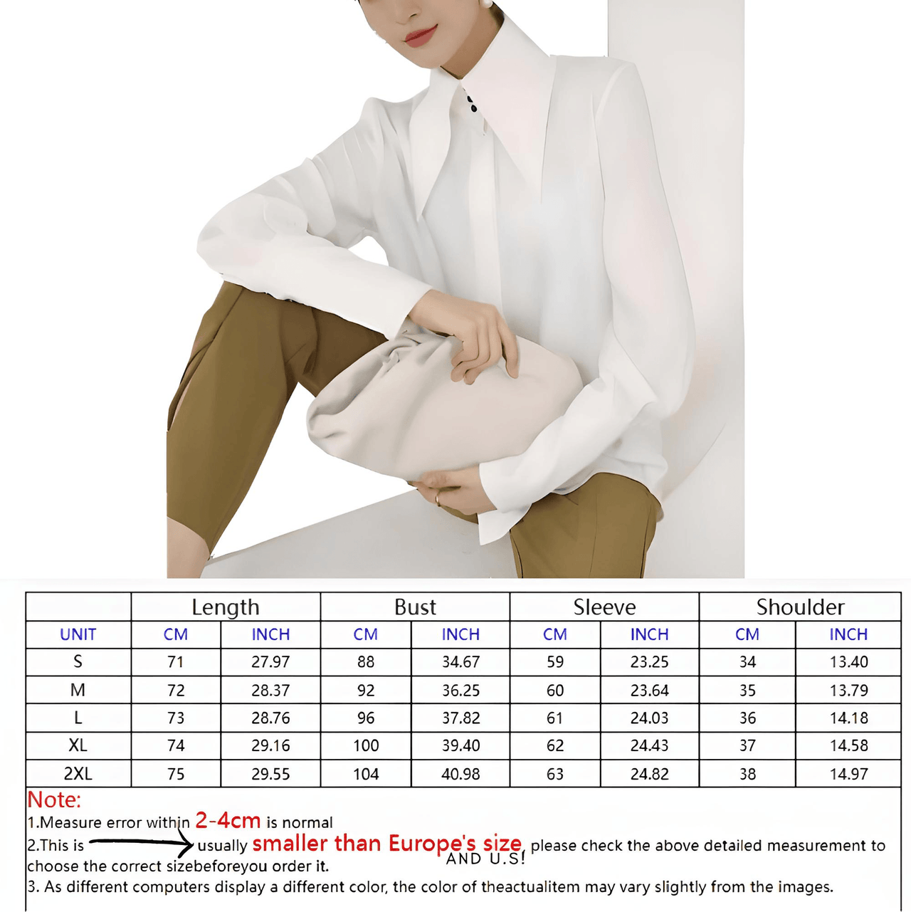 Stylish Elegant Turn Down Collar Long Sleeve Satin Shirt -, Blouse , Drestiny , Australia, Blouses, Dress Shirts, L, Long Sleeves, M, Mustard Yellow, New Zealand, S, United Kingdom, United States, White, XL, XXL , Drestiny , www.shopdrestiny.com