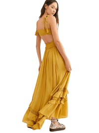 Thumbnail for Summer Beach Dress Sleeveless Cotton Maxi Dresses Boho Style Solid Color Lace Ruffled Sundress -, Dress , Drestiny , Australia, Beige, Blue, FR, L, M, Maxi Dresses, New Zealand, Pink, S, Sleeveless, United Kingdom, United States, XL, Yellow , Drestiny , www.shopdrestiny.com