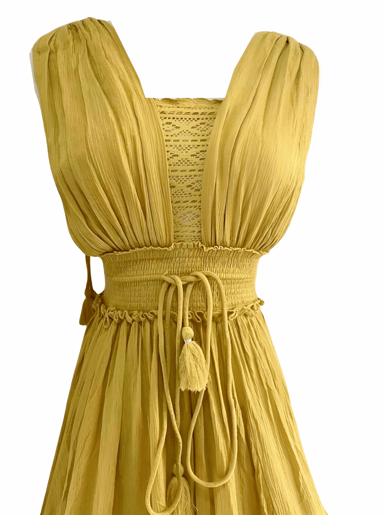 Summer Beach Dress Sleeveless Cotton Maxi Dresses Boho Style Solid Color Lace Ruffled Sundress -, Dress , Drestiny , Australia, Beige, Blue, FR, L, M, Maxi Dresses, New Zealand, Pink, S, Sleeveless, United Kingdom, United States, XL, Yellow , Drestiny , www.shopdrestiny.com
