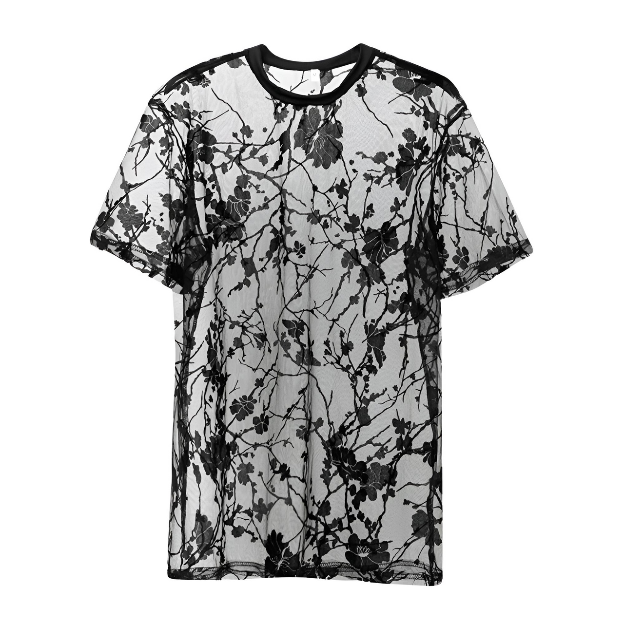 Summer Clothing Men's Black Sheer T-Shirt Streetwear Hollow-Out O Neck Short Sleeve Tees Rose Printed, Drestiny, Black, T-Shirts, Short Sleeves, Casual Shirts, S, M, L, XL, XXL, 2XL, 3XL, XXXL, United States, USA, Canada, Gender Men, Australia, New Zealand, United Kingdom, UK, Men's sheer black top, Black see-through shirt men, mesh black mesh shirt, Black transparent t-shirt men, men's black festival top, shopdrestiny.com