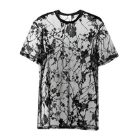 Thumbnail for Summer Clothing Men's Black Sheer T-Shirt Streetwear Hollow-Out O Neck Short Sleeve Tees Rose Printed, Drestiny, Black, T-Shirts, Short Sleeves, Casual Shirts, S, M, L, XL, XXL, 2XL, 3XL, XXXL, United States, USA, Canada, Gender Men, Australia, New Zealand, United Kingdom, UK, Men's sheer black top, Black see-through shirt men, mesh black mesh shirt, Black transparent t-shirt men, men's black festival top, shopdrestiny.com