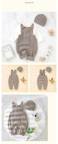 Thumbnail for Sweet Knitted Baby Outfit Sets -, Sets , Drestiny , 12M, 18M, 3M, 6M, 9M, Australia, Boys, Canada, Dark Khaki, Girls, Hats, Light Blue, New Zealand, Overalls, Pant Sets, Rust Red, Sky Blue, United Kingdom, United States , Drestiny , www.shopdrestiny.com