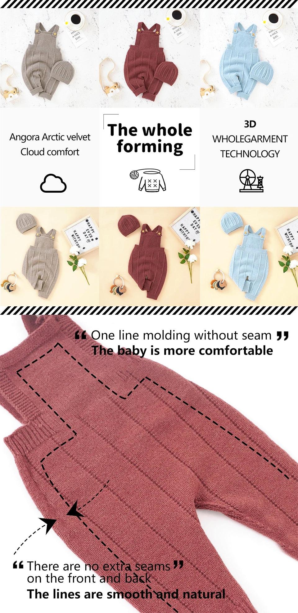 Sweet Knitted Baby Outfit Sets -, Sets , Drestiny , 12M, 18M, 3M, 6M, 9M, Australia, Boys, Canada, Dark Khaki, Girls, Hats, Light Blue, New Zealand, Overalls, Pant Sets, Rust Red, Sky Blue, United Kingdom, United States , Drestiny , www.shopdrestiny.com