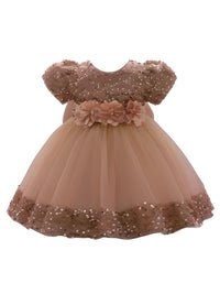 Thumbnail for Toddler Girls 1st Birthday Dress Bow Cute Baby Baptism Gown Kids Wedding Party Elegant Princess Christmas Dress -, Dress , Drestiny , 0M, 12M, 24M, 2T, 3T, 6M, Avocado Green, Black, Brown, Champagne, Dark Green, Dark Pink, Dark Red, Dresses, Girls, Gold, Green, Grey, Ivory, Light Green, Mini Dresses, Mint Green, Pink, Purple, Red, Short Sleeves, Yellow , Drestiny , www.shopdrestiny.com