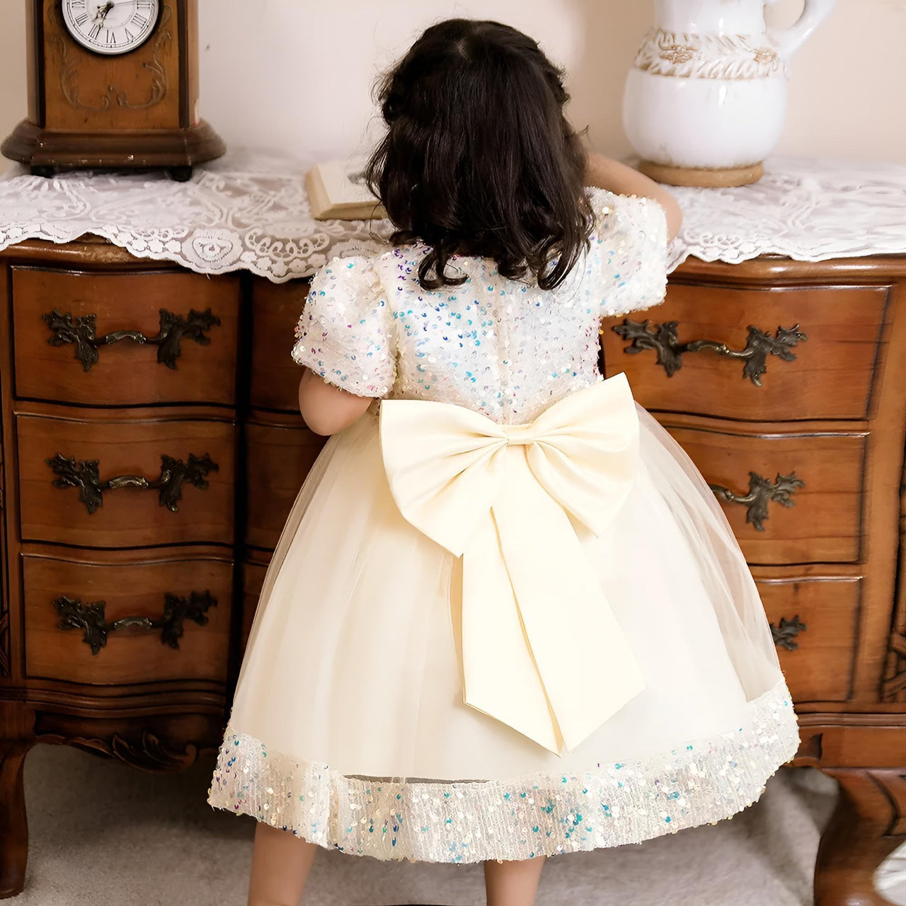 Toddler Girls 1st Birthday Dress Bow Cute Baby Baptism Gown Kids Wedding Party Elegant Princess Christmas Dress -, Dress , Drestiny , 0M, 12M, 24M, 2T, 3T, 6M, Avocado Green, Black, Brown, Champagne, Dark Green, Dark Pink, Dark Red, Dresses, Girls, Gold, Green, Grey, Ivory, Light Green, Mini Dresses, Mint Green, Pink, Purple, Red, Short Sleeves, Yellow , Drestiny , www.shopdrestiny.com