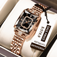 Thumbnail for Top Elegant High-End Watches For Women Wristwatch Waterproof Date Ladies Watch Stainless Steel Rectangle Quartz Women's Watches Female