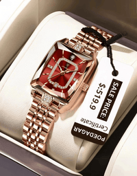 Thumbnail for Top Elegant High-End Watches For Women Wristwatch Waterproof Date Ladies Watch Stainless Steel Rectangle Quartz Women's Watches Female