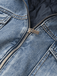 Thumbnail for Trendy Fashion Women's Fur Collar Denim Jacket Double Zipper High Waist Long Sleeve Thick Warm Short Coat Winter, Drestiny, Coats, Jackets, Blue, Blue Denim Jackets Women, M, L, XL, United States, Canada, Australia, New Zealand, United Kingdom, shopdrestiny.com