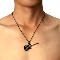 Thumbnail for Unisex Trendy Leather Chain Guitar Necklace -, Necklaces , Drestiny , Australia, Black, Blue, Canada, Dark Red, Gender_Men, Gender_Women, Gold, Necklaces, New Zealand, Red, Silver, United Kingdom, United States, White , Drestiny , www.shopdrestiny.com