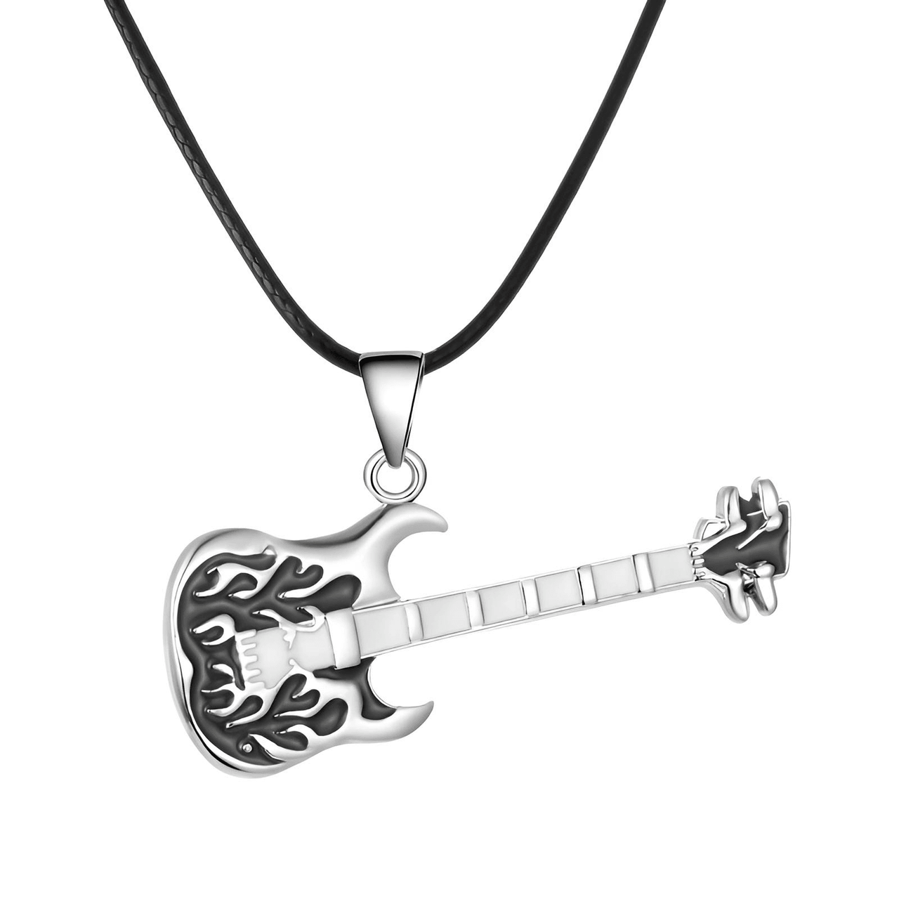Unisex Trendy Leather Chain Guitar Necklace -, Necklaces , Drestiny , Australia, Black, Blue, Canada, Dark Red, Gender_Men, Gender_Women, Gold, Necklaces, New Zealand, Red, Silver, United Kingdom, United States, White , Drestiny , www.shopdrestiny.com