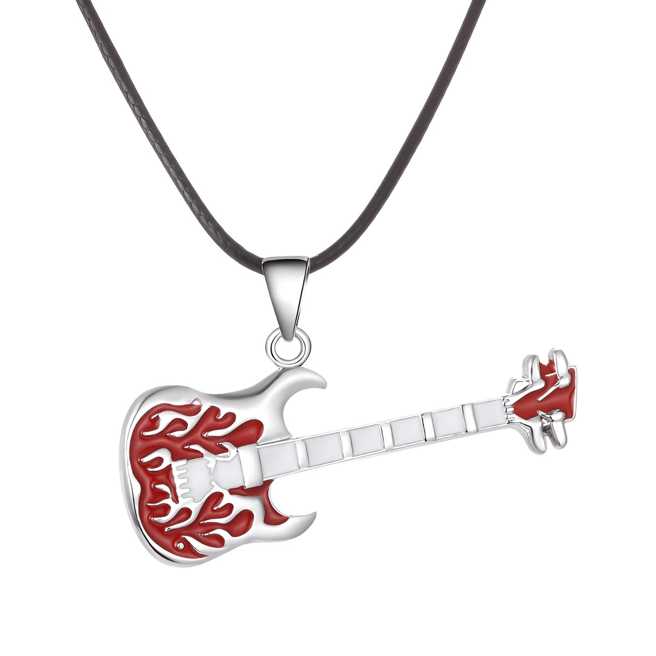 Unisex Trendy Leather Chain Guitar Necklace -, Necklaces , Drestiny , Australia, Black, Blue, Canada, Dark Red, Gender_Men, Gender_Women, Gold, Necklaces, New Zealand, Red, Silver, United Kingdom, United States, White , Drestiny , www.shopdrestiny.com