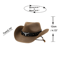 Thumbnail for Western Cowboy Hats For Men Women Summer Outdoor Beach Sun Hat -, Hats , Drestiny , Australia, Beige, Black, Brown, Canada, Coffee, Gender_Men, Gender_Women, Hats, Khaki, New Zealand, Off White, United Kingdom, United States, White , Drestiny , www.shopdrestiny.com