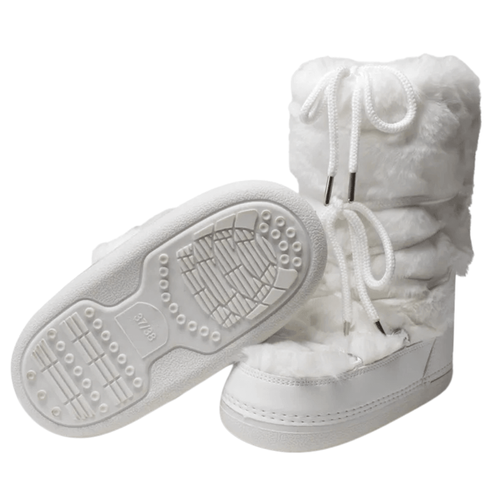 Winter Faux Fur Boots Snow Boots Women Fluffy Fuzzy Furry Faux Fur Boots Middle Calf Platform Pink Black White Furry Boots, Drestiny, Snow Boots, Midi Snow Boots, Platform Boots, Beige, White, Black, Pink, Long Boots, Short Boots, 4, 5, 6, 7, 8, 9, 10, 11, United States, United Kingdom, Australia, shopdrestiny.com