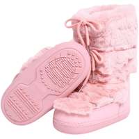 Thumbnail for Winter Faux Fur Boots Snow Boots Women Fluffy Fuzzy Furry Faux Fur Boots Middle Calf Platform Pink Black White Furry Boots
