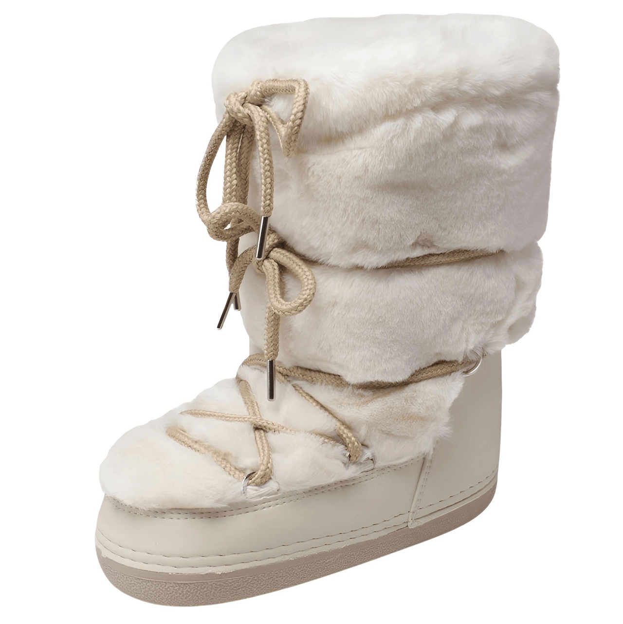 Winter Faux Fur Boots Snow Boots Women Fluffy Fuzzy Furry Faux Fur Boots Middle Calf Platform Pink Black White Furry Boots, Drestiny, Snow Boots, Midi Snow Boots, Platform Boots, Beige, White, Black, Pink, Long Boots, Short Boots, 4, 5, 6, 7, 8, 9, 10, 11, United States, United Kingdom, Australia, shopdrestiny.com