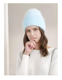 Thumbnail for Winter Women's Rabbit Fur Hats Warm Long Rabbit Fur Hair Female Caps Fashion Solid Colors Wide Cuff Young Style Beanies -, Hat , Drestiny , Australia, Black, Blue, Blue Grey, Canada, FR, Grey, Hats, Light Blue, Light Pink, New Zealand, Pink, Purple, United Kingdom, United States, White, Yellow , Drestiny , www.shopdrestiny.com