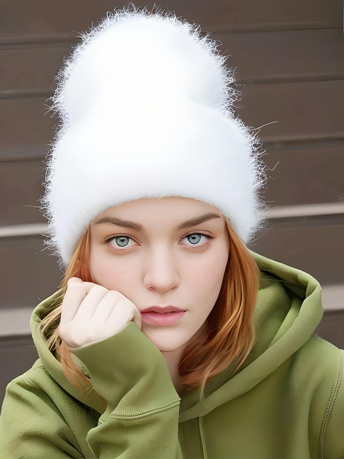 Winter Women's Rabbit Fur Hats Warm Long Rabbit Fur Hair Female Caps Fashion Solid Colors Wide Cuff Young Style Beanies -, Hat , Drestiny , Australia, Black, Blue, Blue Grey, Canada, FR, Grey, Hats, Light Blue, Light Pink, New Zealand, Pink, Purple, United Kingdom, United States, White, Yellow , Drestiny , www.shopdrestiny.com