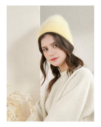 Thumbnail for Winter Women's Rabbit Fur Hats Warm Long Rabbit Fur Hair Female Caps Fashion Solid Colors Wide Cuff Young Style Beanies -, Hat , Drestiny , Australia, Black, Blue, Blue Grey, Canada, FR, Grey, Hats, Light Blue, Light Pink, New Zealand, Pink, Purple, United Kingdom, United States, White, Yellow , Drestiny , www.shopdrestiny.com