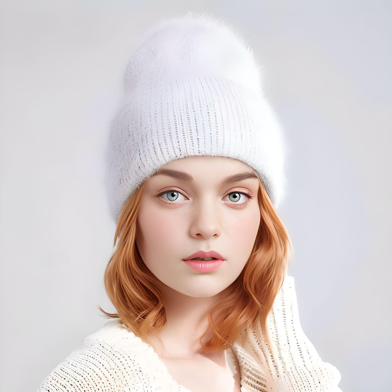 Winter Women's Rabbit Fur Hats Warm Long Rabbit Fur Hair Female Caps Fashion Solid Colors Wide Cuff Young Style Beanies -, Hat , Drestiny , Australia, Black, Blue, Blue Grey, Canada, FR, Grey, Hats, Light Blue, Light Pink, New Zealand, Pink, Purple, United Kingdom, United States, White, Yellow , Drestiny , www.shopdrestiny.com