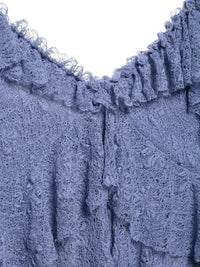 Thumbnail for Women's Chic Ruffle Skirt Set Women's Lace Crochet Sling Camis Tank + Matching Skirt, Drestiny, Sets, Skirt Sets, Skirts, Camisoles, Tank Tops, Crop Tops, Casual Shirts, Sleeveless, S, M, L, Blue, United States, USA, Canada, Australia, New Zealand, United Kingdom, UK, women's two piece set, ruffle skirt set, matching top and skirt set, lace skirt set, summer going out outfit, co-ord sets women's, ruffle skirt and top set, skirt co-ords, going out outfit ideas, lace ruffle set UK, shopdrestiny.com