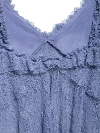 Thumbnail for Women's Chic Ruffle Skirt Set Women's Lace Crochet Sling Camis Tank + Matching Skirt, Drestiny, Sets, Skirt Sets, Skirts, Camisoles, Tank Tops, Crop Tops, Casual Shirts, Sleeveless, S, M, L, Blue, United States, USA, Canada, Australia, New Zealand, United Kingdom, UK, women's two piece set, ruffle skirt set, matching top and skirt set, lace skirt set, summer going out outfit, co-ord sets women's, ruffle skirt and top set, skirt co-ords, going out outfit ideas, lace ruffle set UK, shopdrestiny.com