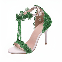 Thumbnail for Women's Sandals Flowers Pearls T-Tied Stilettos Wedding Shoes High Heel Bridal Pumps -, Heels , Drestiny , Australia, Blue, FR, Green, Heels, High Heels, Light Blue, New Zealand, Pink, Pumps, Purple, Red, Sandals, Stilettos, United Kingdom, United States, White, Yellow , Drestiny , www.shopdrestiny.com