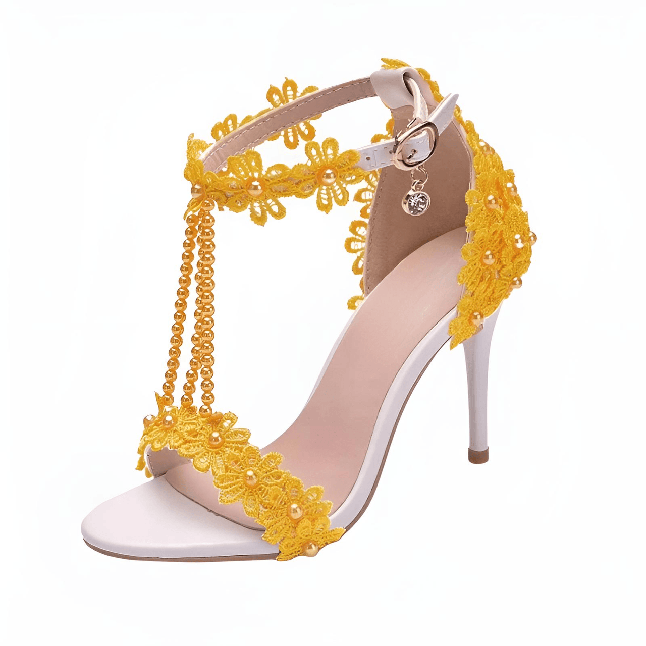 Women's Sandals Flowers Pearls T-Tied Stilettos Wedding Shoes High Heel Bridal Pumps -, Heels , Drestiny , Australia, Blue, FR, Green, Heels, High Heels, Light Blue, New Zealand, Pink, Pumps, Purple, Red, Sandals, Stilettos, United Kingdom, United States, White, Yellow , Drestiny , www.shopdrestiny.com