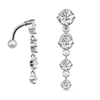 Thumbnail for Women's 316L Surgical Steel Belly Piercing Jewelry -, Body Jewelry , Drestiny , Australia, Body Jewelry, Canada, Gender_Women, Gold, New Zealand, Silver, United Kingdom, United States, White , Drestiny , www.shopdrestiny.com