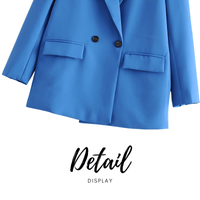 Thumbnail for Women's Office Chic Double Breasted Blazer - In 20 Colors! -, Blazers , Drestiny , Australia, Avocado Green, Black, Blazers, Blue, Brown, Dark Blue, Deep Pink, Green, Grey, Jackets, Khaki, L, Light Blue, Light Grey, M, New Zealand, Orange, Pale Green, Pink, Purple, S, United Kingdom, United States, Wine Red , Drestiny , www.shopdrestiny.com