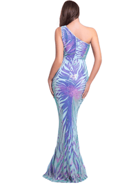 Thumbnail for Women's Stretchy One Shoulder Sleeveless Sequined Maxi Dress -, Dress , Drestiny , 10, 12, 6, 8, Australia, Blue, Dark Blue, FR, Green, L, Light Blue, M, Maxi Dresses, New Zealand, One Shoulder, S, Sky Blue, Sleeveless, United Kingdom, United States, XL , Drestiny , www.shopdrestiny.com
