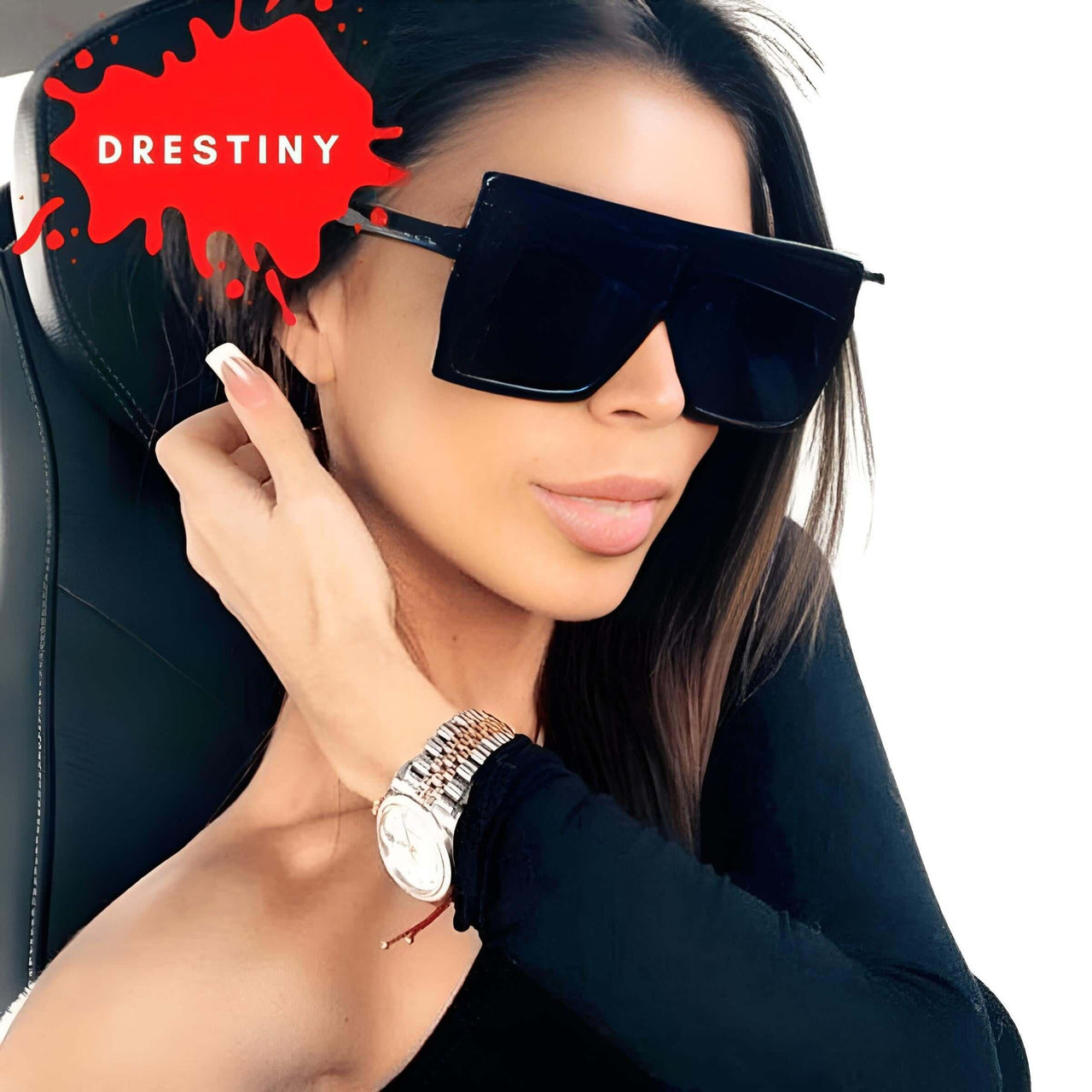 Women's Square Sunglasses With UV400 Protection - In 16 Colors! -, Sunglasses , Drestiny , Australia, Black, Blue, Brown, Canada, Dark Brown, Gender_Women, Green, Grey, Leopard, Light Brown, New Zealand, Orange, Pink, Purple, Red, Silver, Sunglasses, United Kingdom, United States, White , Drestiny , www.shopdrestiny.com