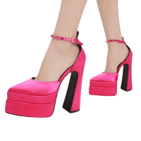 Thumbnail for Women's Thick High Heel Platform Pumps -, Heels , Drestiny , 10, 5, 6, 6.5, 7.5, 8.5, 9, 9.5, Australia, Black, Deep Pink, Green, Heels, High Heels, New Zealand, Pink, Purple, Sandals, United Kingdom, United States, Yellow , Drestiny , www.shopdrestiny.com