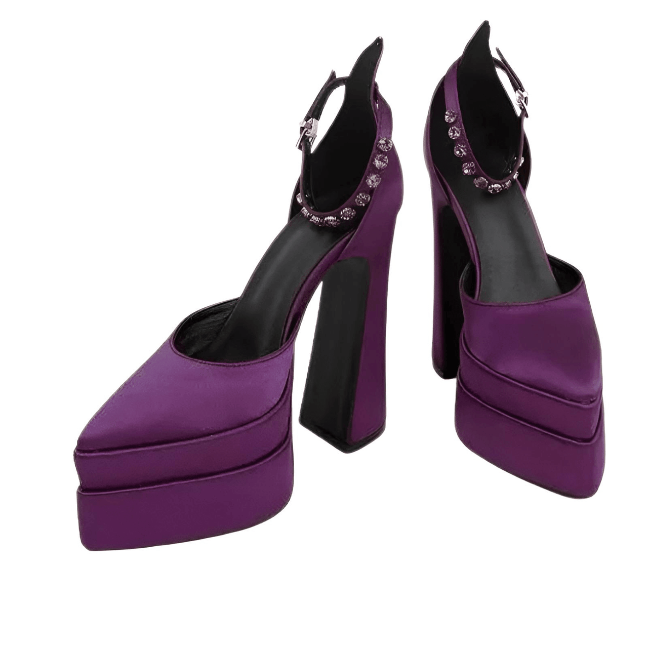 Women's Thick High Heel Platform Pumps -, Heels , Drestiny , 10, 5, 6, 6.5, 7.5, 8.5, 9, 9.5, Australia, Black, Deep Pink, Green, Heels, High Heels, New Zealand, Pink, Purple, Sandals, United Kingdom, United States, Yellow , Drestiny , www.shopdrestiny.com