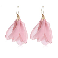 Thumbnail for Women's Tulle Style Cloth Flower Earrings -