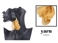 Thumbnail for Women's Tulle Style Cloth Flower Earrings -