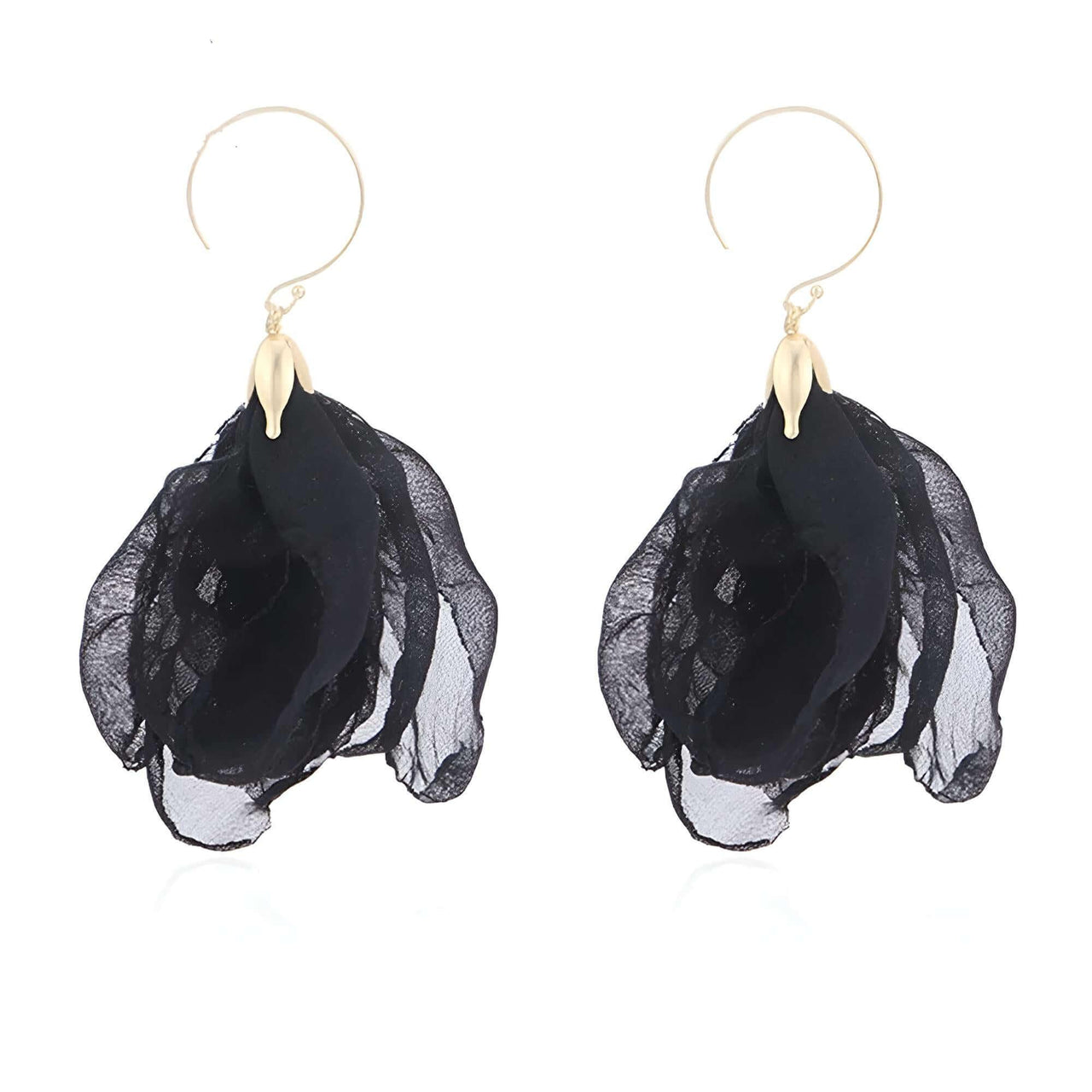Women's Tulle Style Cloth Flower Earrings - "Must Have* -, Earrings , Drestiny , Australia, Black, Blue, Brown, Canada, Earrings, Gender_Women, Light Pink, New Zealand, Pink, Red, United Kingdom, United States, Yellow , Drestiny , www.shopdrestiny.com