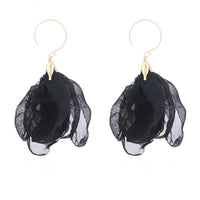 Thumbnail for Women's Tulle Style Cloth Flower Earrings -