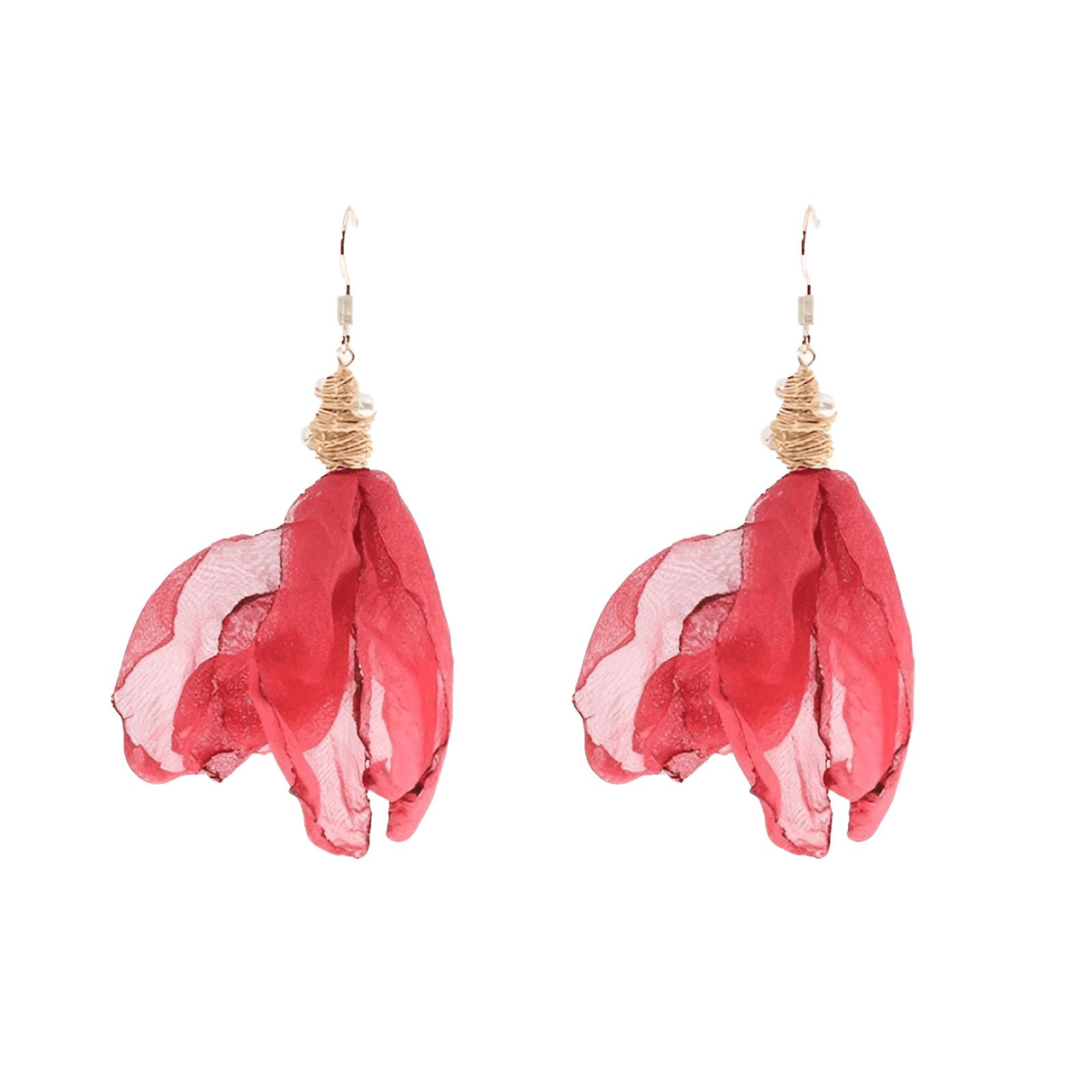 Women's Tulle Style Cloth Flower Earrings - "Must Have* -, Earrings , Drestiny , Australia, Black, Blue, Brown, Canada, Earrings, Gender_Women, Light Pink, New Zealand, Pink, Red, United Kingdom, United States, Yellow , Drestiny , www.shopdrestiny.com