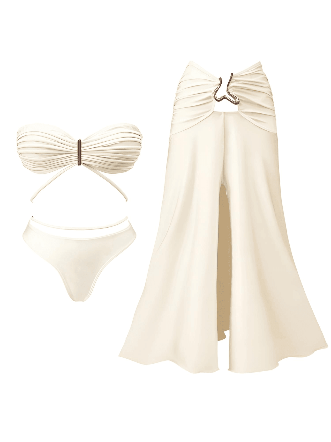 Women's 3Pcs Crochet Bikini Set Sexy Swimwear Halter Biquini Push Up Swimsuit Strappy Bodysuit Female Bathing Suit Beachwear, Bikinis, Drestiny, Skirts, Skirt Sets, Cover Ups, Sets, One Piece Swimsuits, S, M, L, United States, USA, Canada, Australia, New Zealand, United Kingdom, UK, Orange Blue, Blue Dark Blue, Blue Yellow, Beige White, Pink Purple Blue, Red Orange, Pale Gold, Off White, crochet bikini set with cover up, crochet bikini and skirt set, boho crochet 3 piece bikini, shopdrestiny.com