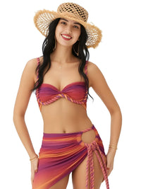 Thumbnail for Women's 3Pcs Crochet Bikini Set Sexy Swimwear Halter Biquini Push Up Swimsuit Strappy Bodysuit Female Bathing Suit Beachwear, Bikinis, Drestiny, Skirts, Skirt Sets, Cover Ups, Sets, One Piece Swimsuits, S, M, L, United States, USA, Canada, Australia, New Zealand, United Kingdom, UK, Orange Blue, Blue Dark Blue, Blue Yellow, Beige White, Pink Purple Blue, Red Orange, Pale Gold, Off White, crochet bikini set with cover up, crochet bikini and skirt set, boho crochet 3 piece bikini, shopdrestiny.com