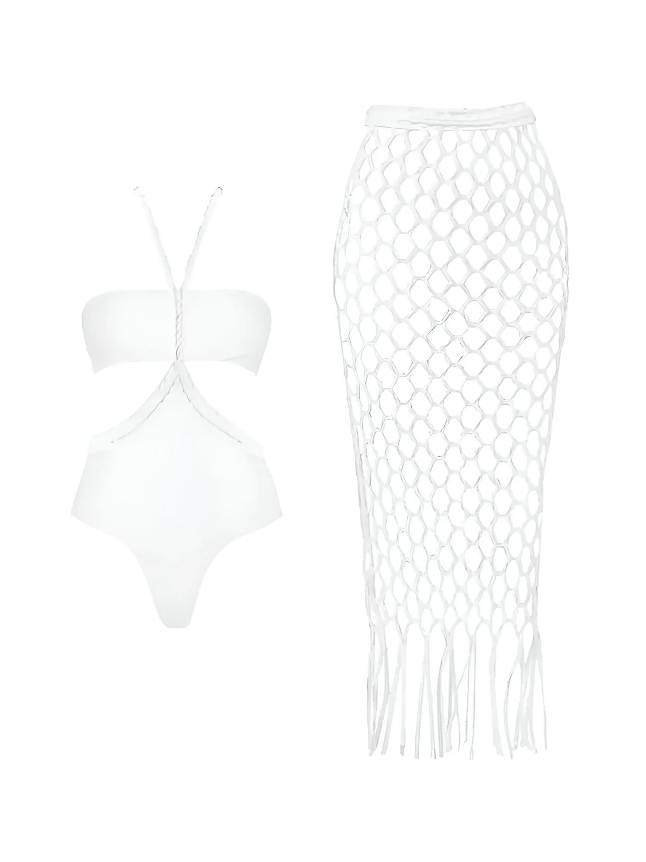 Women's 3Pcs Crochet Bikini Set Sexy Swimwear Halter Biquini Push Up Swimsuit Strappy Bodysuit Female Bathing Suit Beachwear, Bikinis, Drestiny, Skirts, Skirt Sets, Cover Ups, Sets, One Piece Swimsuits, S, M, L, United States, USA, Canada, Australia, New Zealand, United Kingdom, UK, Orange Blue, Blue Dark Blue, Blue Yellow, Beige White, Pink Purple Blue, Red Orange, Pale Gold, Off White, crochet bikini set with cover up, crochet bikini and skirt set, boho crochet 3 piece bikini, shopdrestiny.com