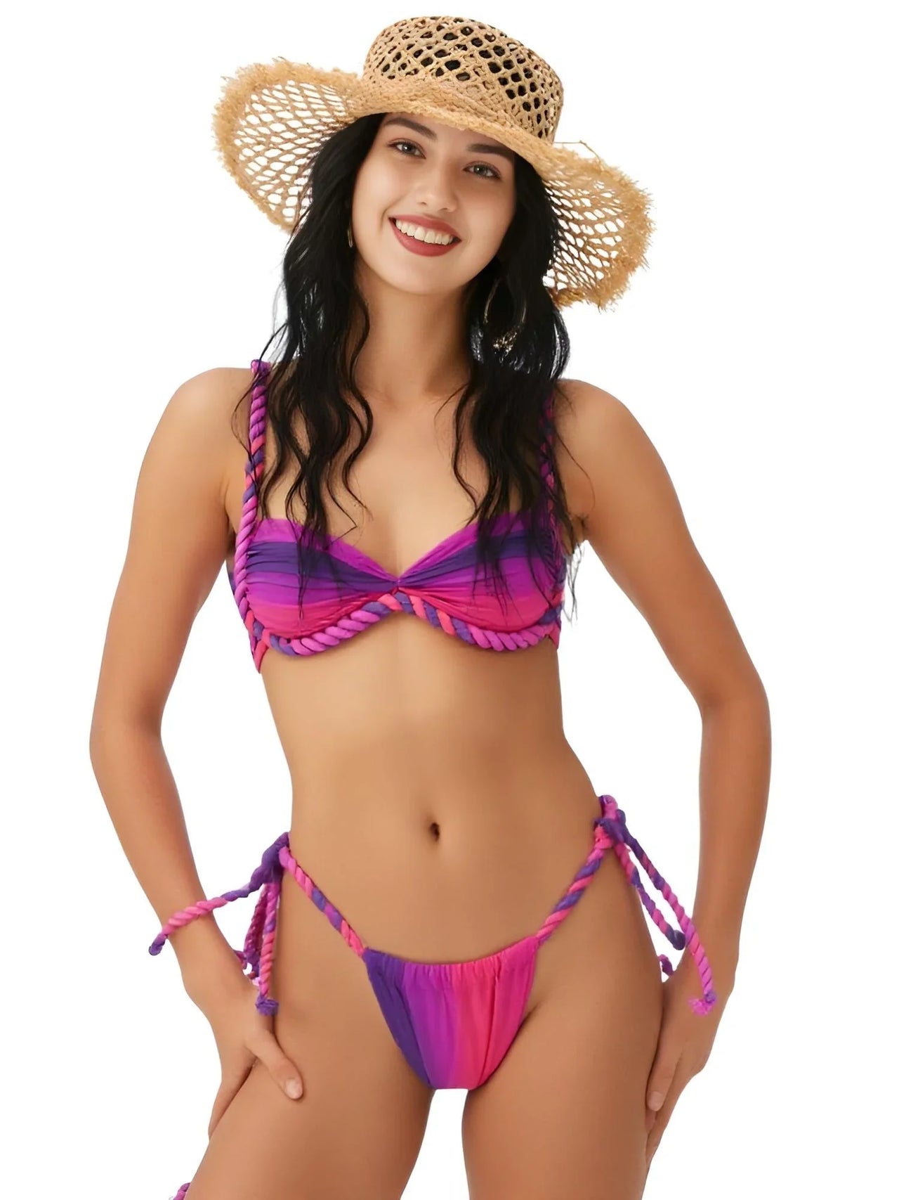 Women's 3Pcs Crochet Bikini Set Sexy Swimwear Halter Biquini Push Up Swimsuit Strappy Bodysuit Female Bathing Suit Beachwear, Bikinis, Drestiny, Skirts, Skirt Sets, Cover Ups, Sets, One Piece Swimsuits, S, M, L, United States, USA, Canada, Australia, New Zealand, United Kingdom, UK, Orange Blue, Blue Dark Blue, Blue Yellow, Beige White, Pink Purple Blue, Red Orange, Pale Gold, Off White, crochet bikini set with cover up, crochet bikini and skirt set, boho crochet 3 piece bikini, shopdrestiny.com
