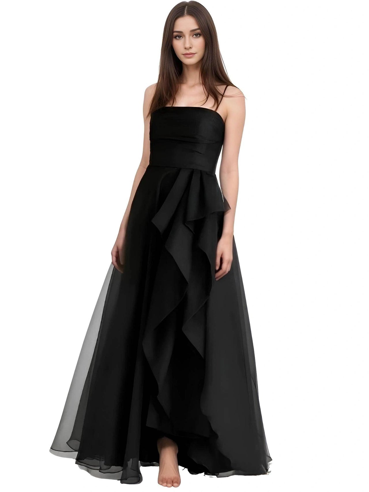 Women's Strapless Off Shoulder A-line Maxi Dress With Side High Split -, Dress , Drestiny , 10, 12, 14, 14W, 16, 16W, 18, 2, 20, 22, 24, 26, 28, 4, 6, 8, Black, Blue, Dark Blue, Deep Pink, Fuchsia, Light Pink, Maxi Dresses, Navy, Pink, Purple, Sleeveless, Strapless, United Kingdom, United States, Australia, New Zealand, Canada, Prom Dresses 2025, Drestiny , www.shopdrestiny.com
