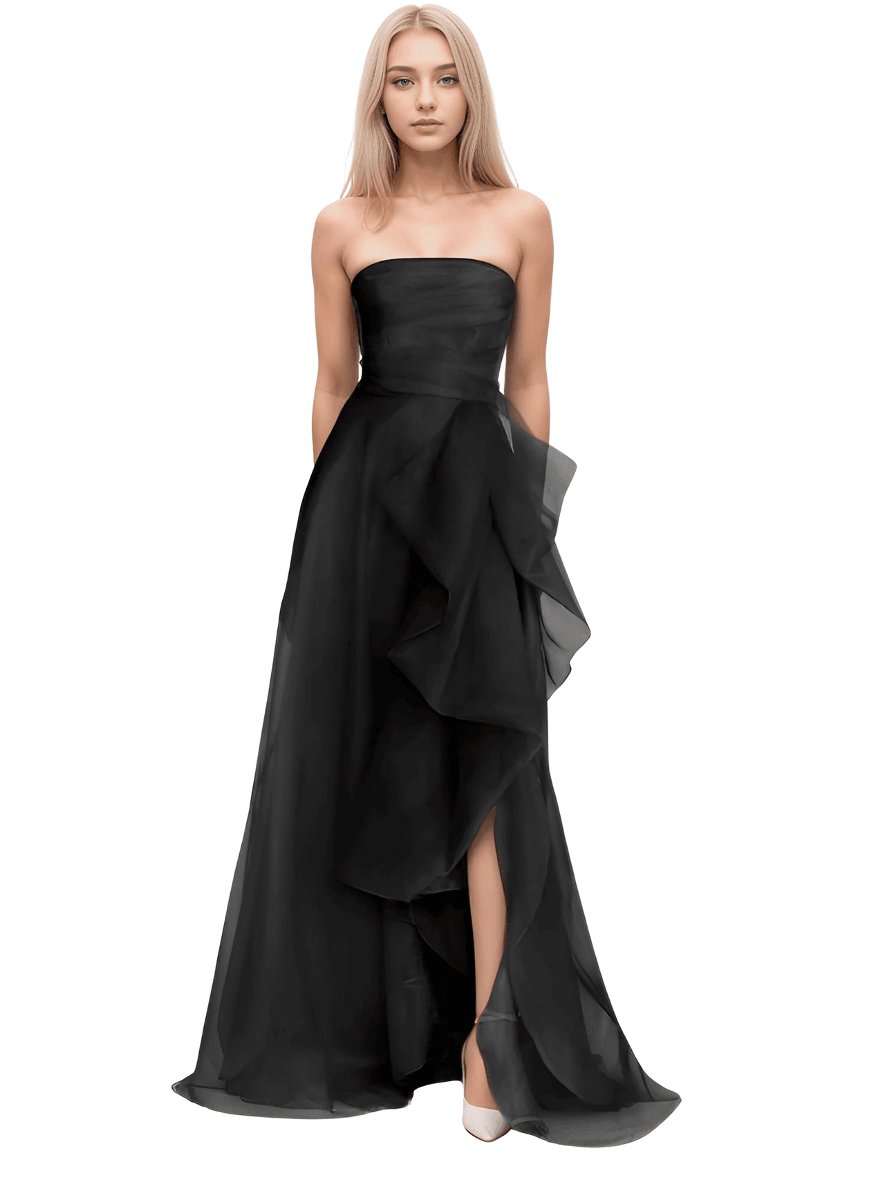 Women's Strapless Off Shoulder A-line Maxi Dress With Side High Split -, Dress , Drestiny , 10, 12, 14, 14W, 16, 16W, 18, 2, 20, 22, 24, 26, 28, 4, 6, 8, Black, Blue, Dark Blue, Deep Pink, Fuchsia, Light Pink, Maxi Dresses, Navy, Pink, Purple, Sleeveless, Strapless, United Kingdom, United States, Australia, New Zealand, Canada, Prom Dresses 2025, Drestiny , www.shopdrestiny.com